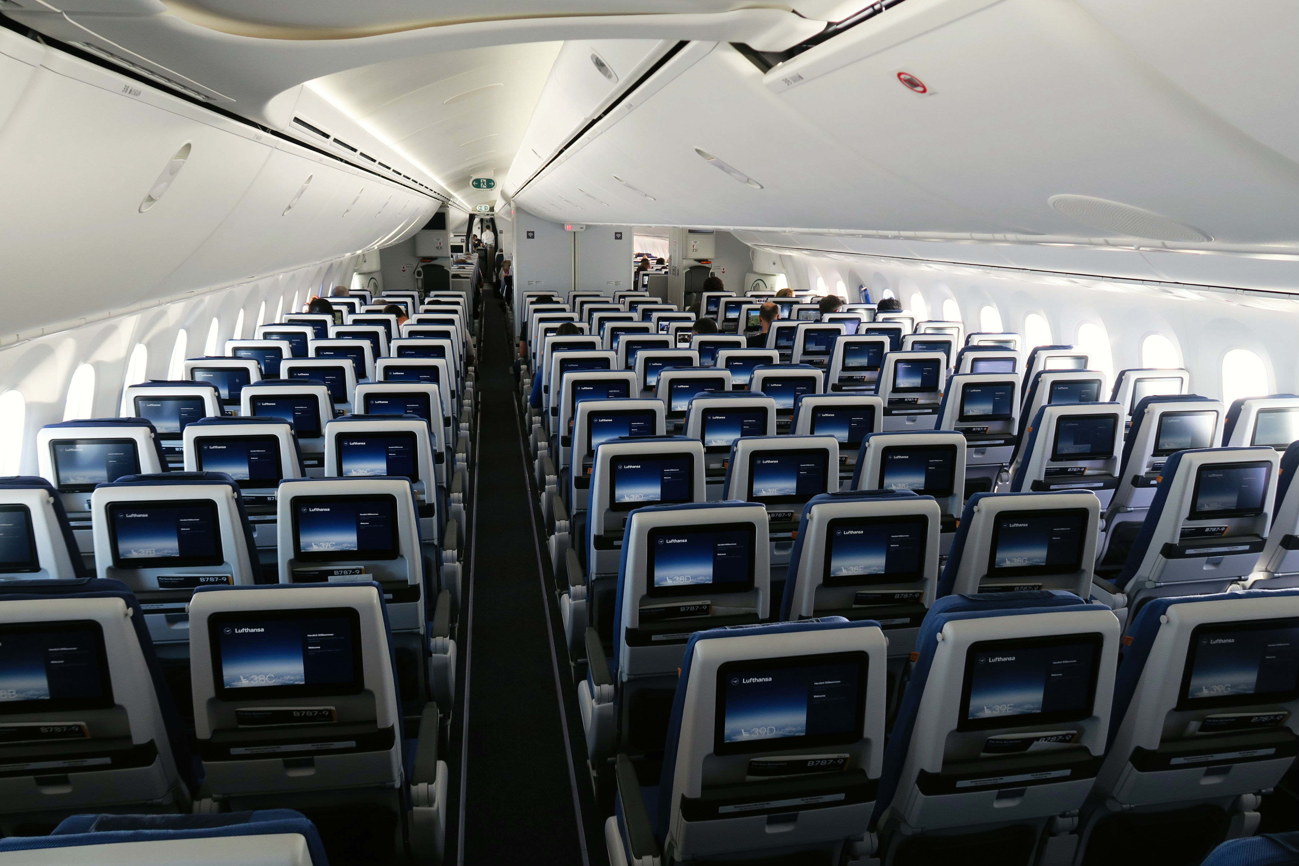 Lufthansa 787-9 economy · photographed October 2022